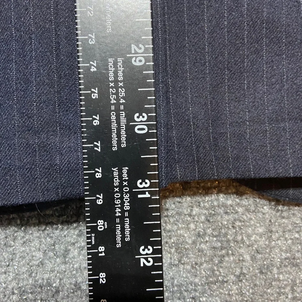 Johnny Carson Vintage Mens‎ Blue Pinstripe Pure Wool 2 Button Sport Coat 39R
